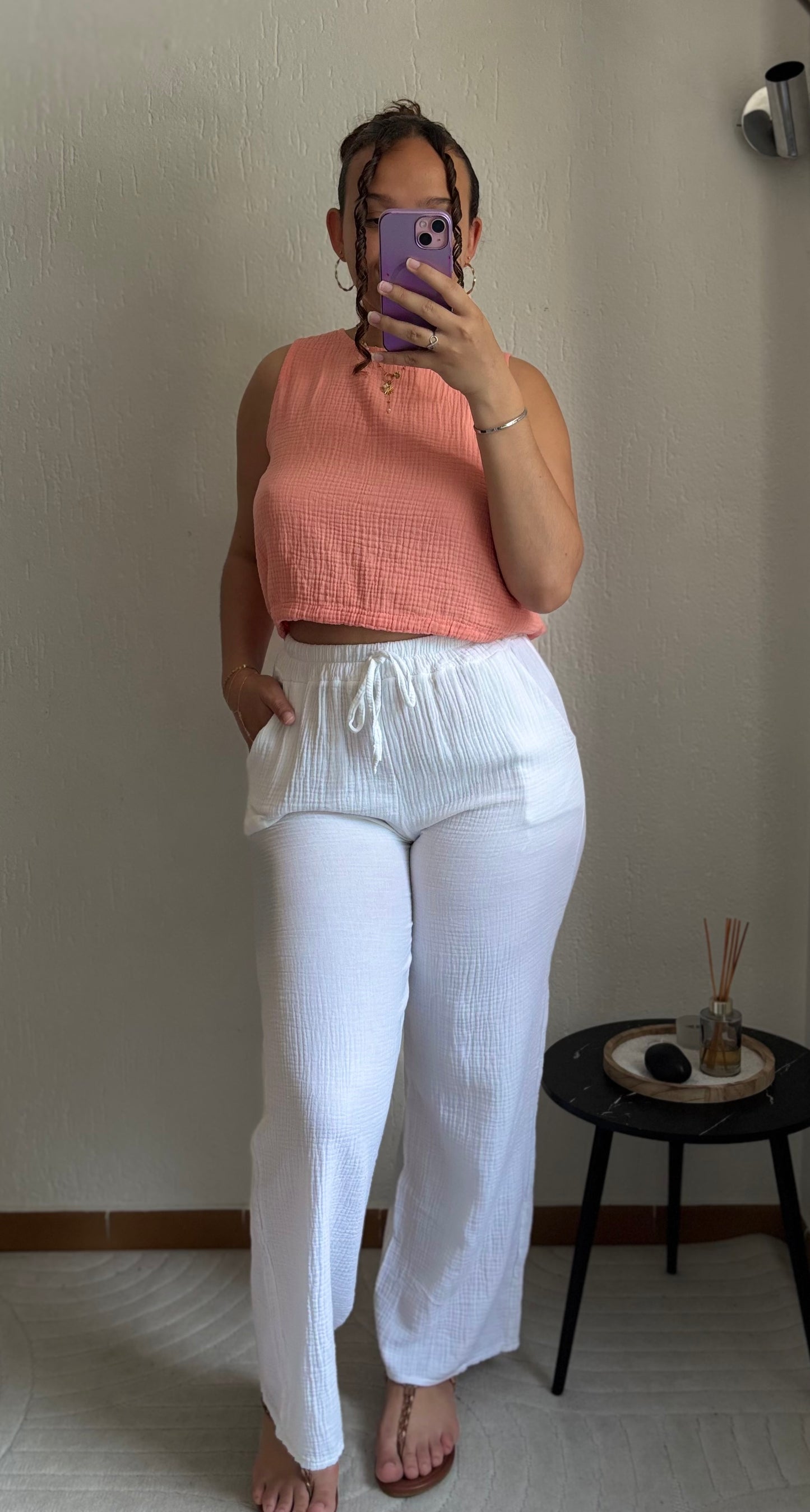 Pantalon Élena - Blanc