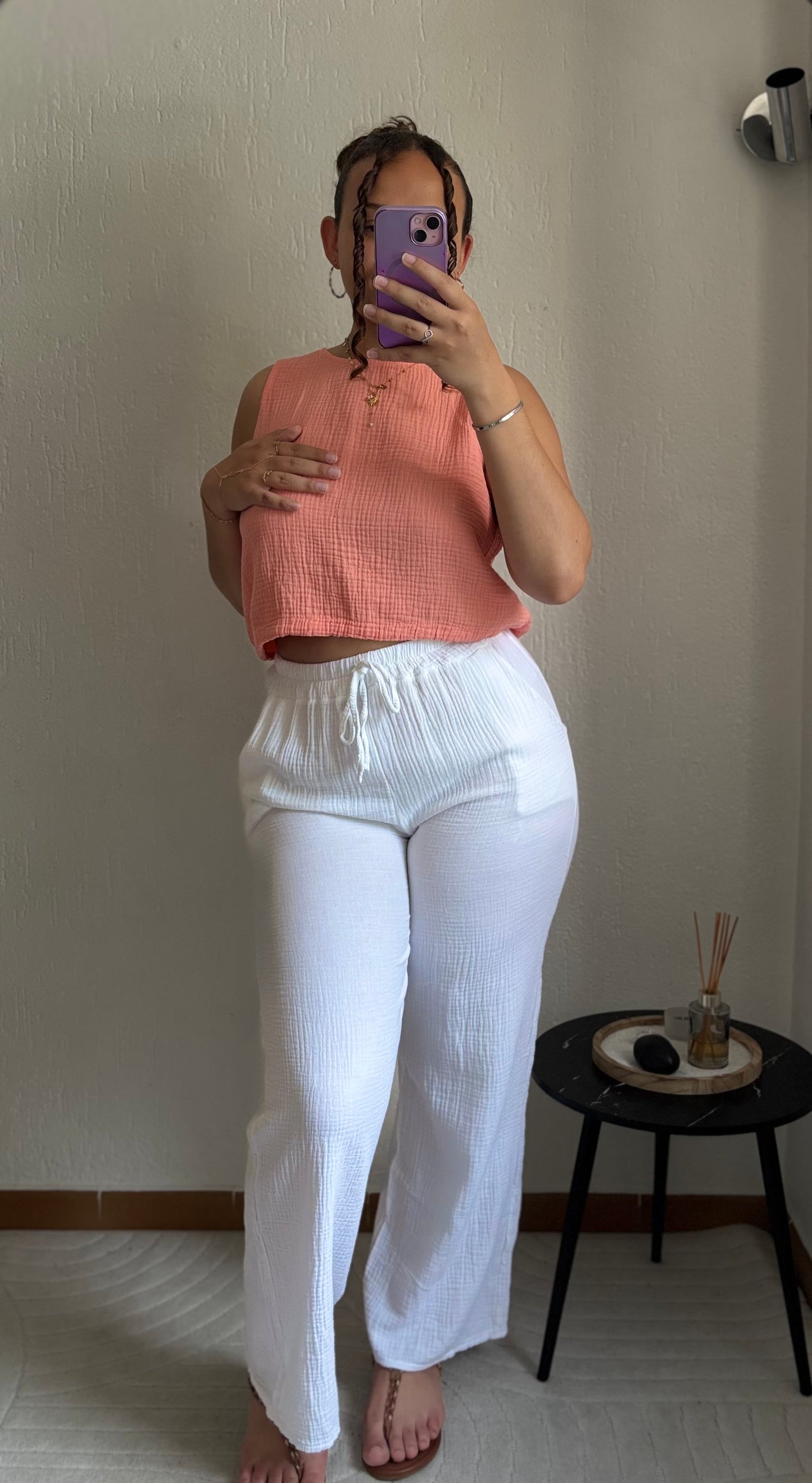 Pantalon Élena - Blanc
