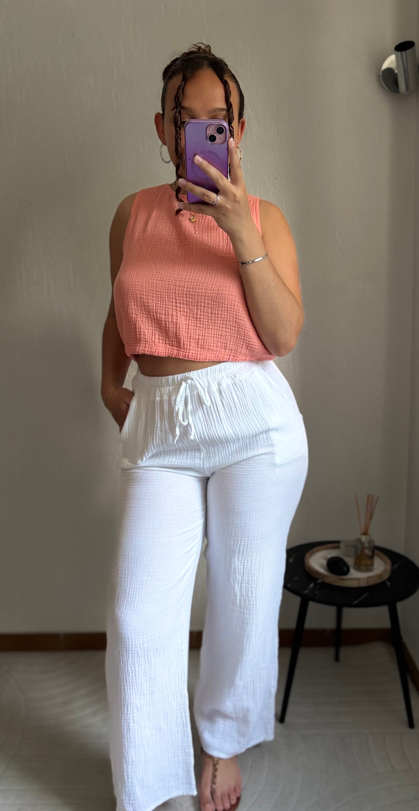 Pantalon Élena - Blanc
