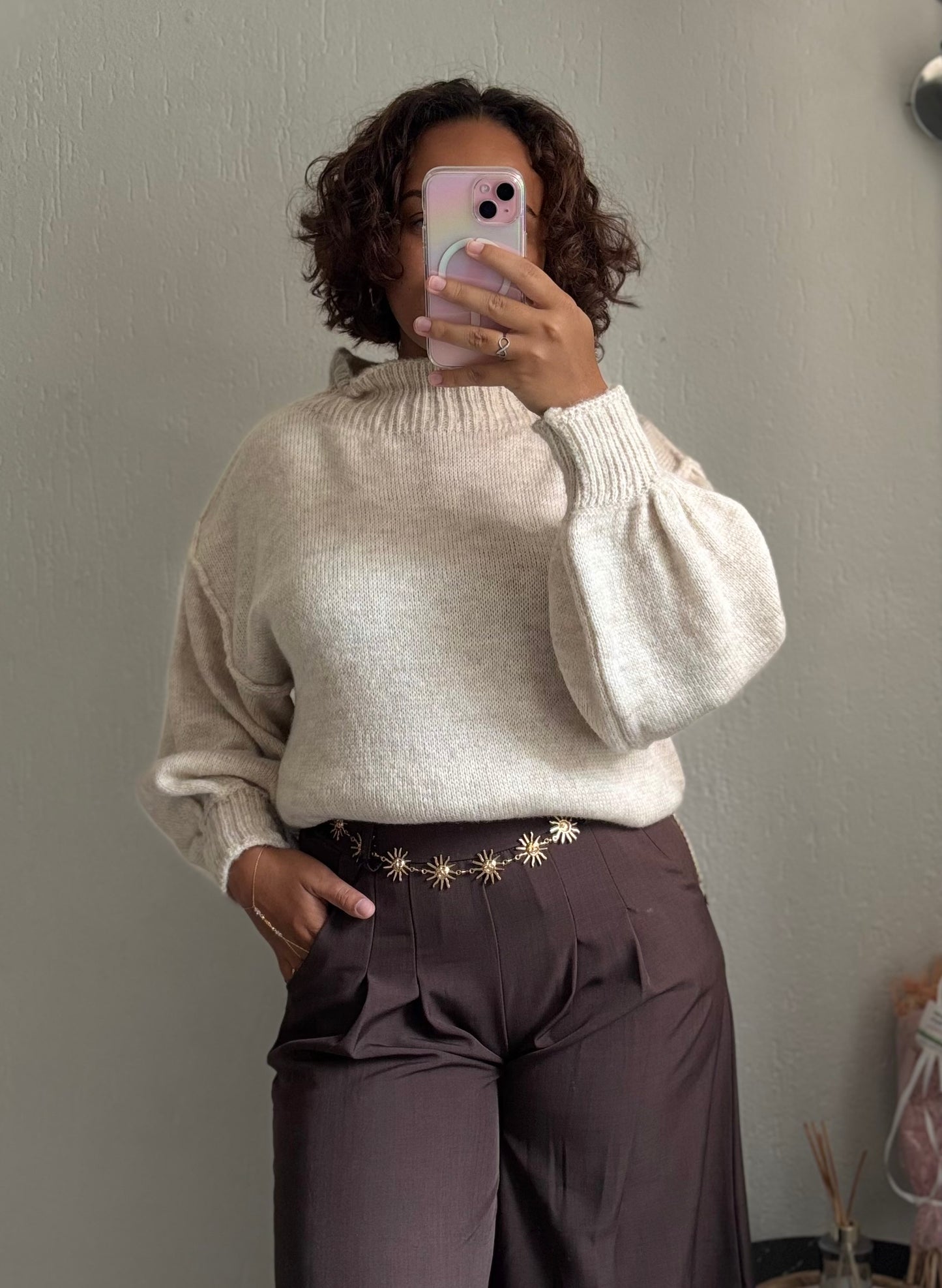 Pull Oversize Lina - Beige