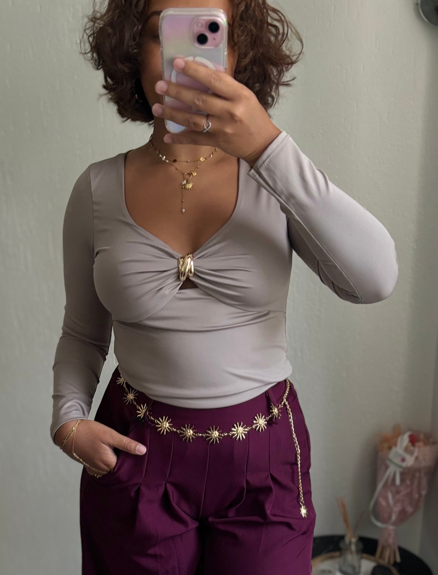 Top Eréna - Taupe