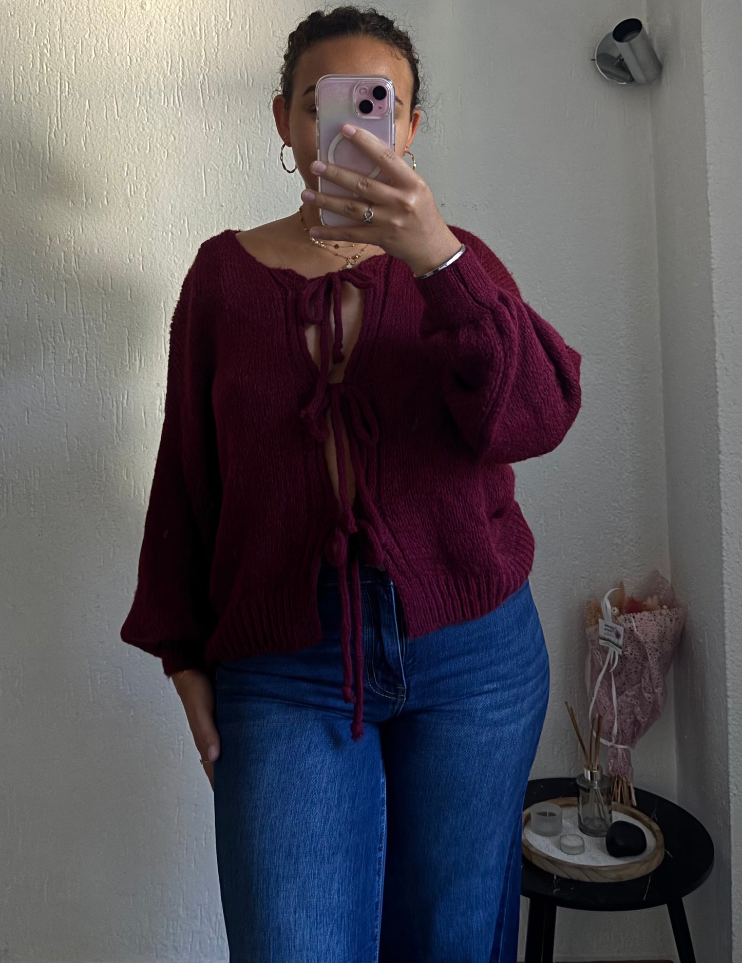 Cardigan Noélia - Bordeaux