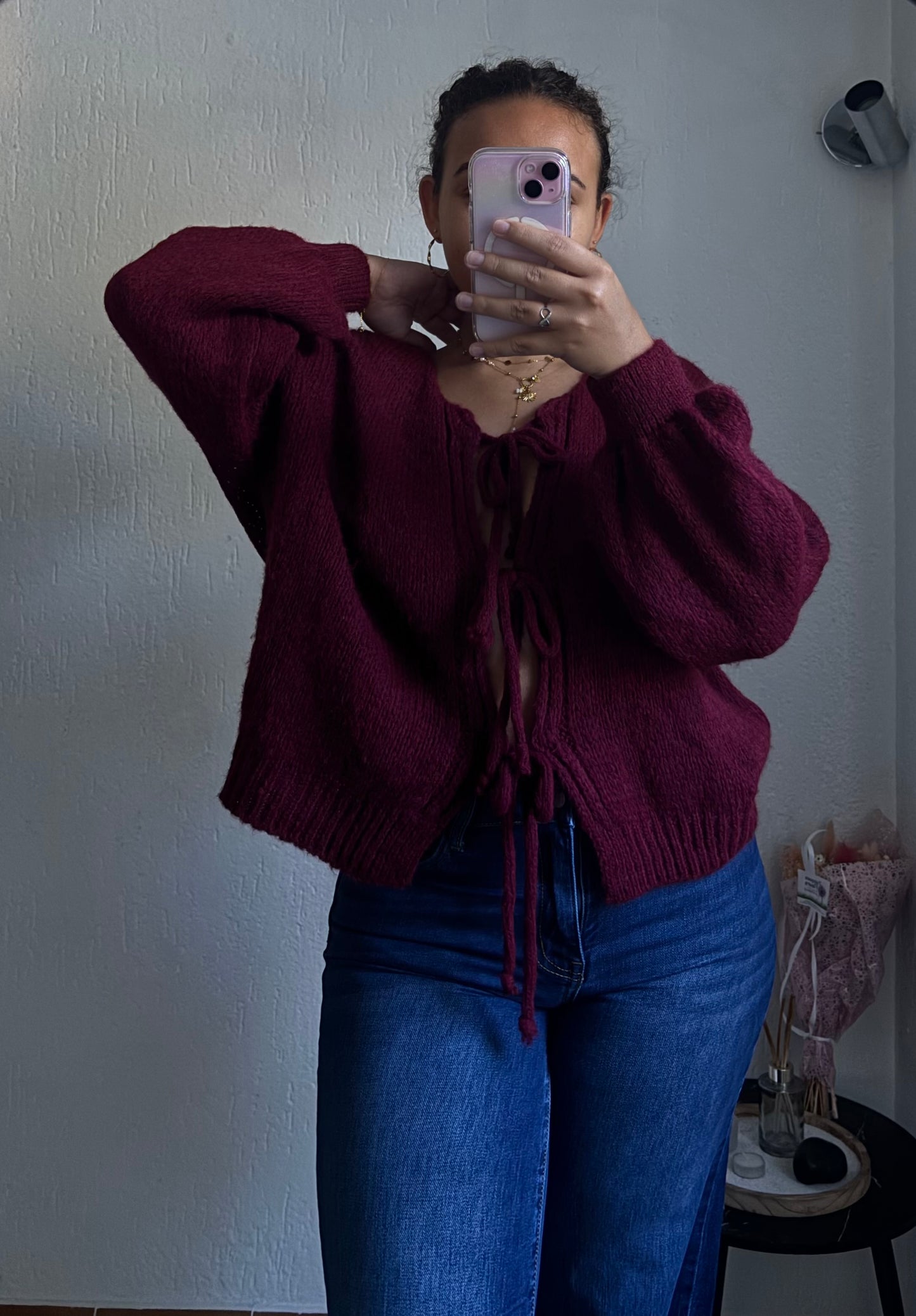 Cardigan Noélia - Bordeaux