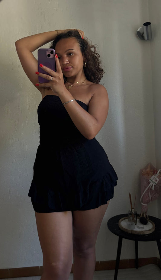 Combi short Mélina - Noir