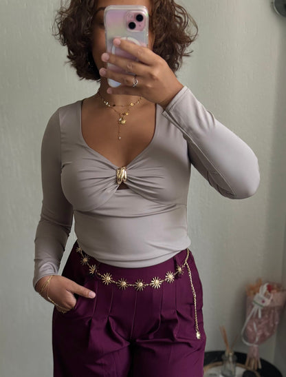 Top Eréna - Taupe