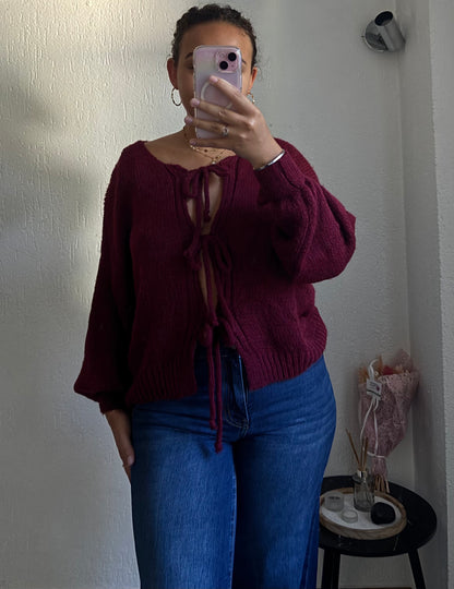 Cardigan Noélia - Bordeaux