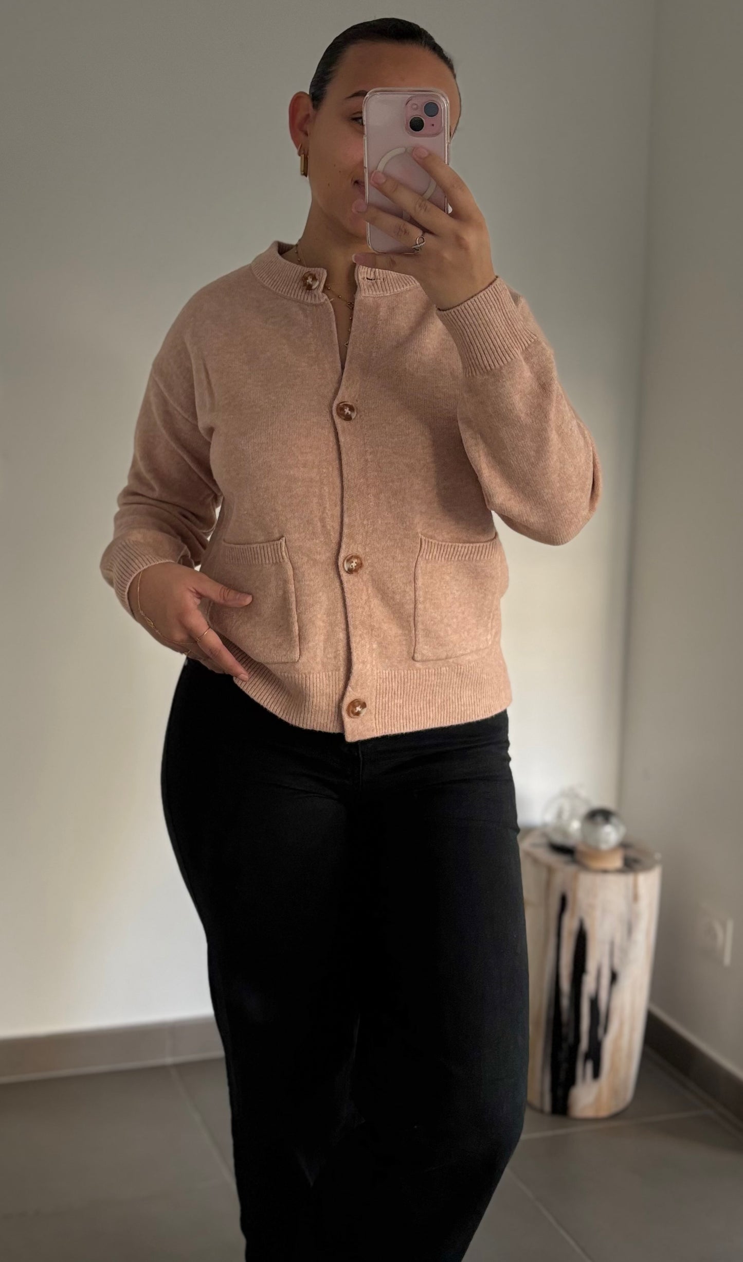 Gilet Esme - Rose poudre